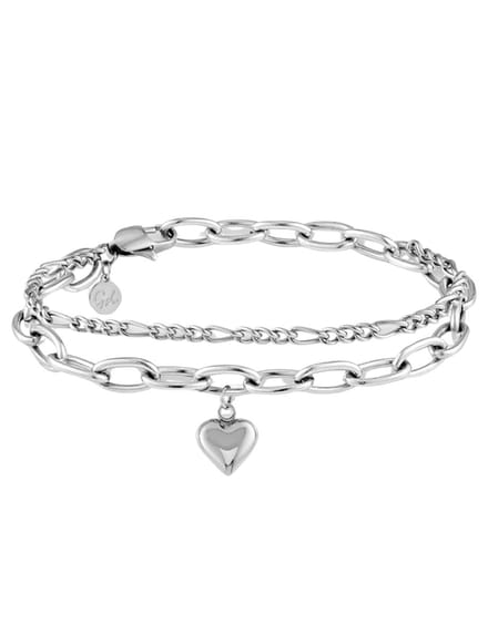 good.designs Meerrijige hartvormige bedelarmband Figaro