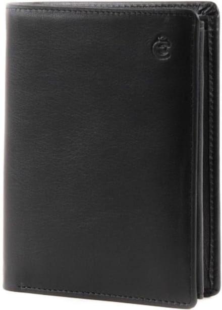 Esquire Leren Portemonnee Logo Leather Wallet Black Zwart