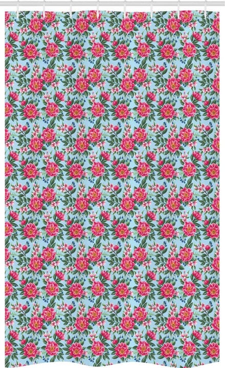 ABAKUHAUS Pioenroos Douchegordijn – 120x180 cm – Polyester