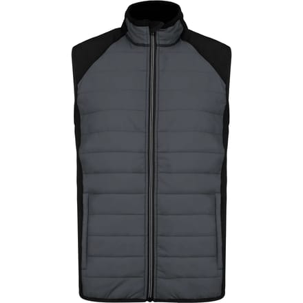Sportbodywarmer met waterafstotende behandeling 'Proact' Grey/Black - M