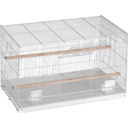 Cage de vol pour oiseaux 18 po Petite cage métallique pour perruches et calopsittes Blanche