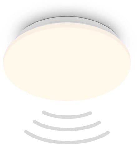 BRILONER Ugo – LED Plafondlamp – met bewegingsmelder – warm wit licht – wit – Ø27 cm