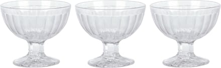Excellent Houseware IJcoupes/ijs serveer schaaltjes - set 3x stuks - glas - 200 ml