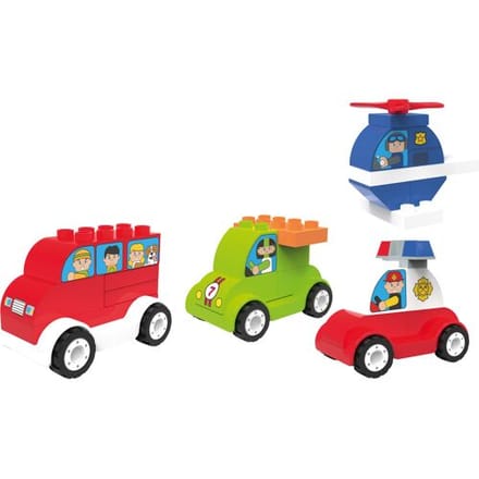 PLAYTIVE CLIPPYS Bouwstenen set M (Set van 4 voertuigen)