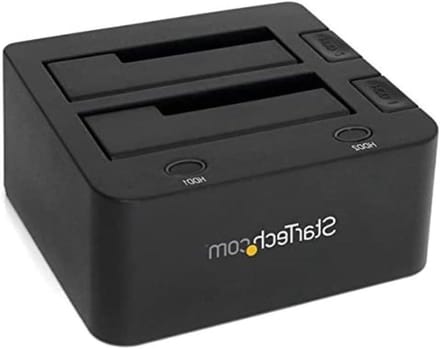 Opslag Basisstation - Harddisk Docking - Data Overzetten - Dubbele Bay Ondersteuning - 18.5 cm Lengte - Zwart