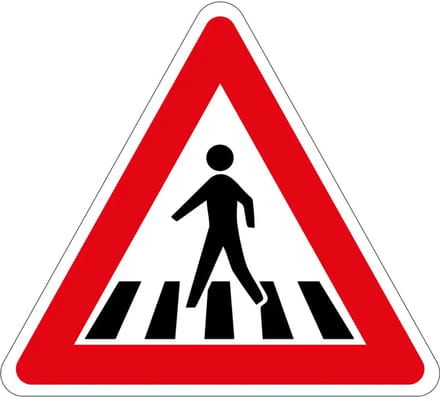 Voetgangers oversteekplaats sticker - J22 | 40 cm