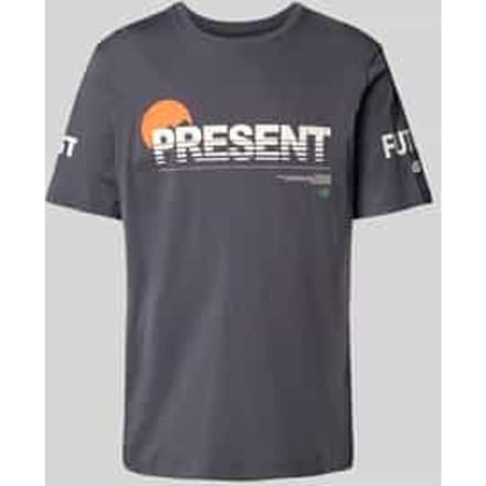 T-shirt met labeldetails