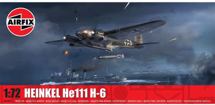 Airfix Modelbouwpakket Vliegtuigen - 07007C Heinkel He111 H-6 - WWII Duitse Bommenwerper - Propellervliegtuig Plastic - 1:72 - Modelbouw