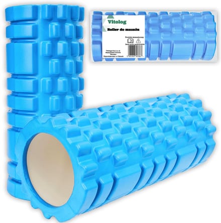 Vitolog - Rug- en Nekroller - Massageroller - 33cm - Blauw