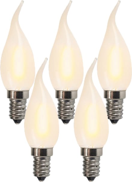 LUEDD Set van 5 E14 LED matte kaarslamp BXS35 1W 100 lumen 2200K