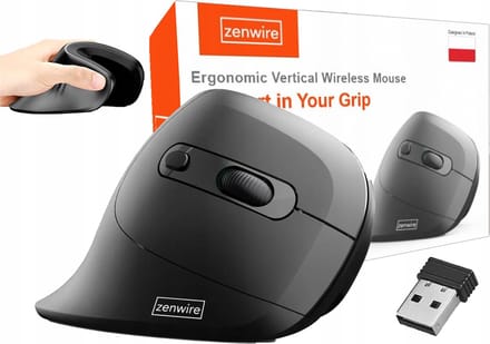 Zenwire WL-159 Ergonomische Verticale Muis - Draadloos - 1600 DPI