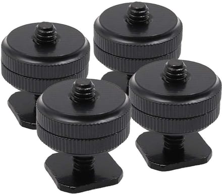 BRENZOOS - Draagbare Camera Hot Shoe Mount - Statief Schroef Adapter - Eenvoudige installatie - Aluminium - Geschikt voor Camera Rig - Compact...
