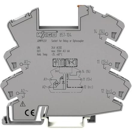 WAGO 857-104 Relaissocket (b x h x d) 6 x 81 x 94 mm 1 stuk(s)