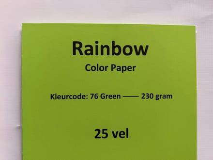 Rainbow kl-76 Groen 25 vel 230 gram (!) papier