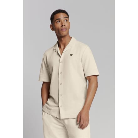 No Excess Shirt Short Sleeve Jersey Revers Collar Solid Terry Cement Größe: XXL | Casual hemden Outlet | Herren