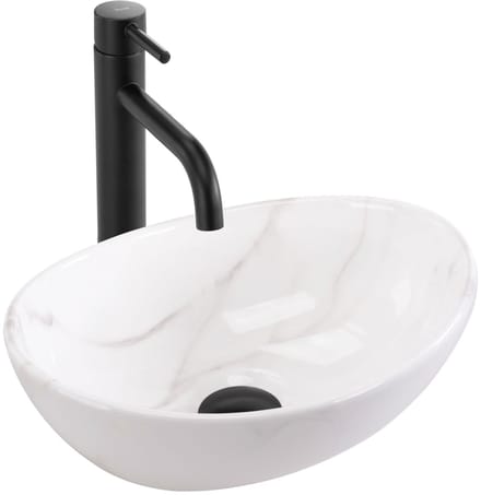 Rea Sofia Mini Cloudy Opzetwastafel Grijs 34,5X26,5X12Cm