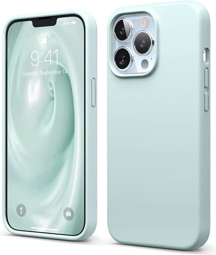 HB Hoesje Geschikt voor Apple iPhone 13 Pro Max - Turquoise - Siliconen Back Cover