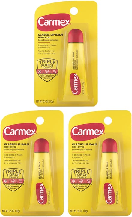 Carmex Classic Medicated - Lippenbalsem - Bescherming tegen kou, 3-pack