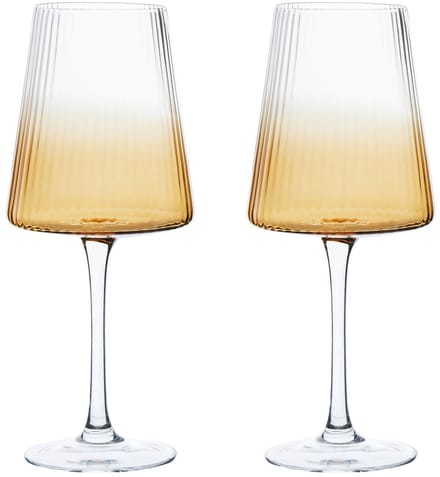 Anton Studio Designs Set van 2 wijnglazen - Empire Amber - Empire