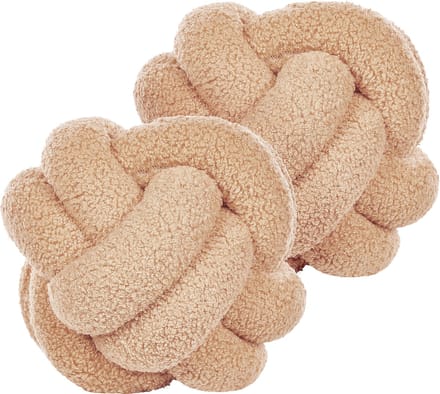 MALNI - Sierkussen set van 2 - Lichtbeige - Bouclé