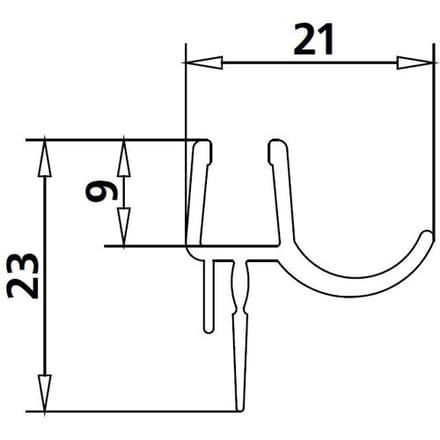 Kermi Raya replacement sealing profile horizontal 2534083