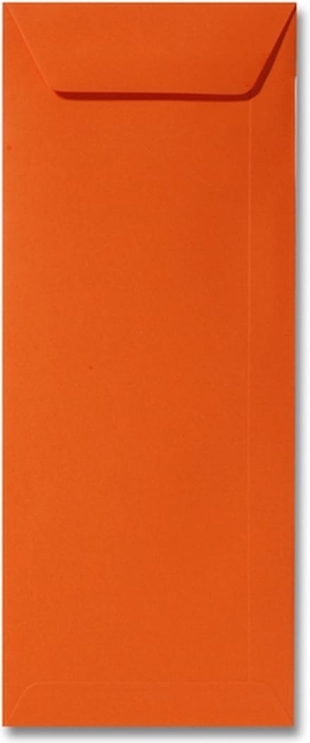 Envelop 12,5 x 31,2 Donkeroranje, 100 stuks