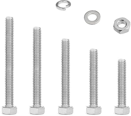 Solidchoice - M5 Schroeven en Moeren Set van RVS met Rings