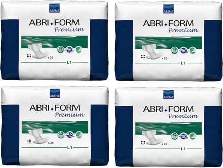 Abena Slip Premium 1 Large - 4 paquets de 26 protections
