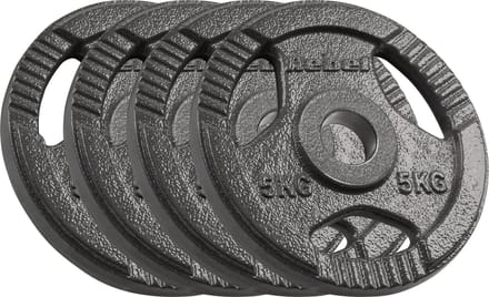 Rebel Active - Gietijzeren Gewichtenset - 4x5kg - 51mm Gat - Handgrepen