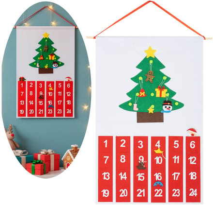 Springos Adventskalender | 24 lades | Hout | Kerstboom
