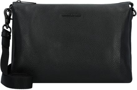 MANDARINA DUCK Leren Schoudertas Mellow Leather Crossover Bag Nero Zwart