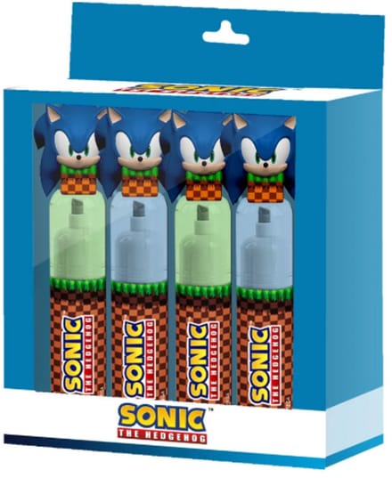 Karactermania - Marvel Sonic The Hedgehog - 4 Markeerstiften - Alcohol markers - 4 Marker Set - Koraal en Donkerblauw