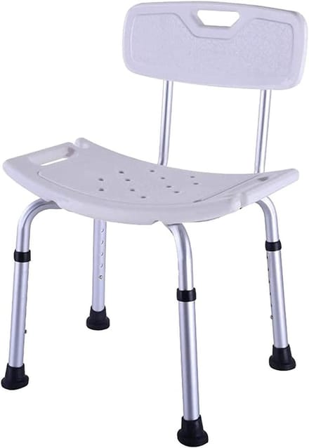 Douchestoel - Badkruk Krukje - Veilig Douchen - Versterkte Constructie - 150 Kg Draaggewicht - Wit