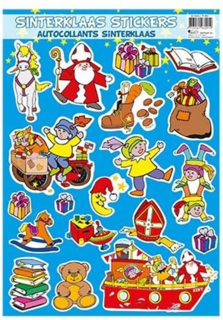Verhaak Sinterklaas stickers - 95 stuks op 5 vellen - Vanaf 3 jaar