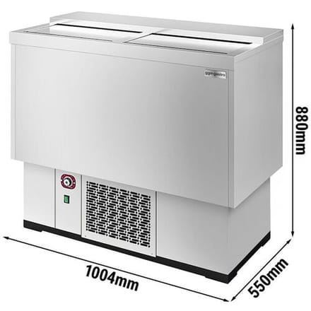 GGM Gastro Flaschenkühltruhe - Edelstahl - 200 Liter Zilver