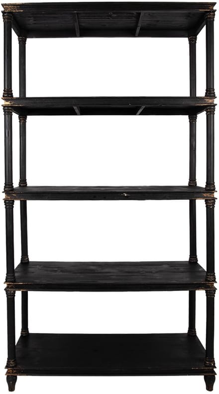 Clayre & Eef Kast 110x40x210 cm Zwart Hout