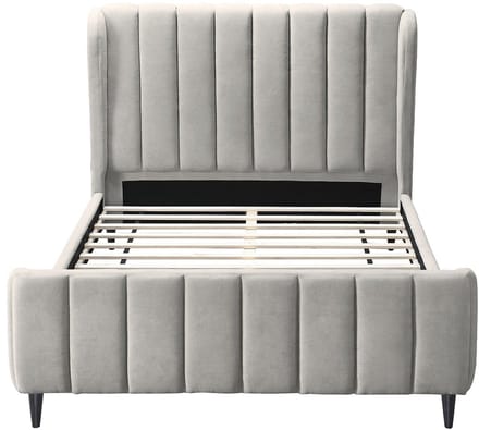 Vente-unique Bedframe stof lichtgrijs 160 x 200 cm