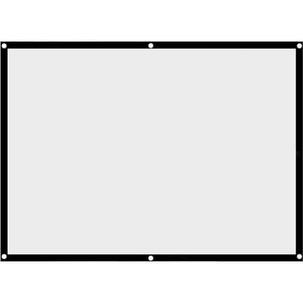 1 pièce Rideau de Projecteur Blanc Pliable Portable Sans Plis Écran de Projection 4:3 (100 pouces)