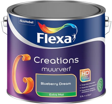 Flexa - Creations Muurverf Extra Mat - Blueberry Dream - Mengverf - 2,5 L