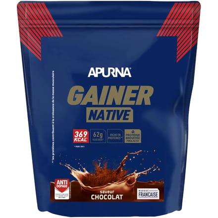 Eiwit chocolade Apurna Gainer Native Doypack