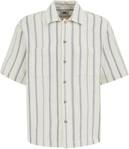 WE Fashion Heren relaxed fit overhemd met structuur en print