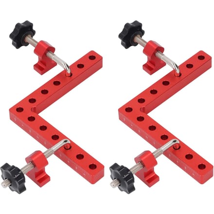 2 Sets 90 Graden Positioneringsvierkant Aluminiumlegering Metrisch Imperiaal Schaal Rechte Hoek Klem red