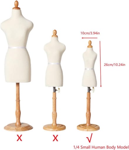 Paspop Torso Hout - Kleding Display - Kleding Ontwerpen - Stabiele Houten Basis - Klein - Lichtbruin