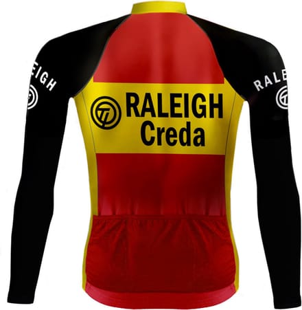 Retro Wielershirt Lange Mouwen TI-Raleigh Rood - REDTED - 5XL