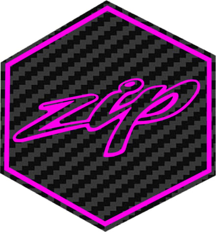 3D Voorkaplogo Piaggio Zip - Carbon/Roze
