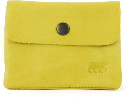 Bear Design Pietje Leren Portemonneetje - Butter Yellow