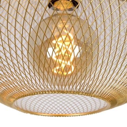 Lucide MESH - Plafonnière (Plafondlamp) - Ø 45 cm - 1xE27 - Mat Goud / Messing