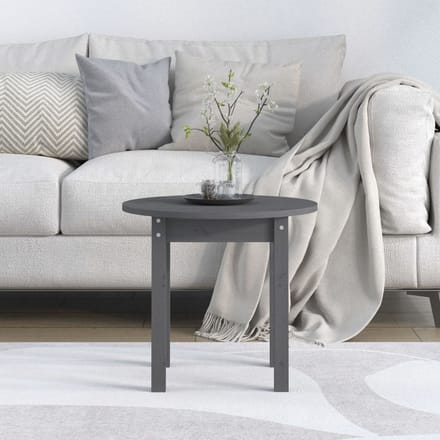 vidaXL - Salontafel - Ø - 45x40 - cm - massief - grenenhout - grijs