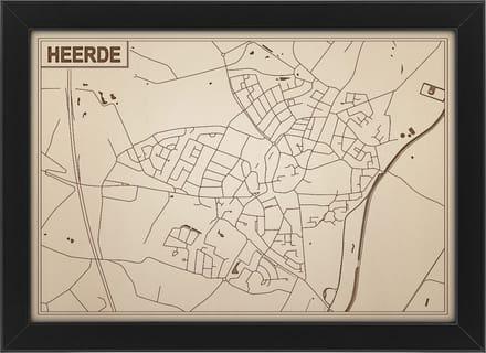 Decoratief Beeld - Houten Van Heerde - Hout - Bekroned - Bruin - 21 X 30 Cm