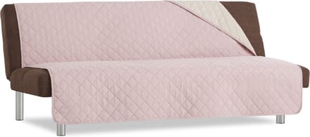 Duo Click Clack - Bankbeschermer zonder armleuningen - 100cm breed - Roze - Twee kanten te gebruiken